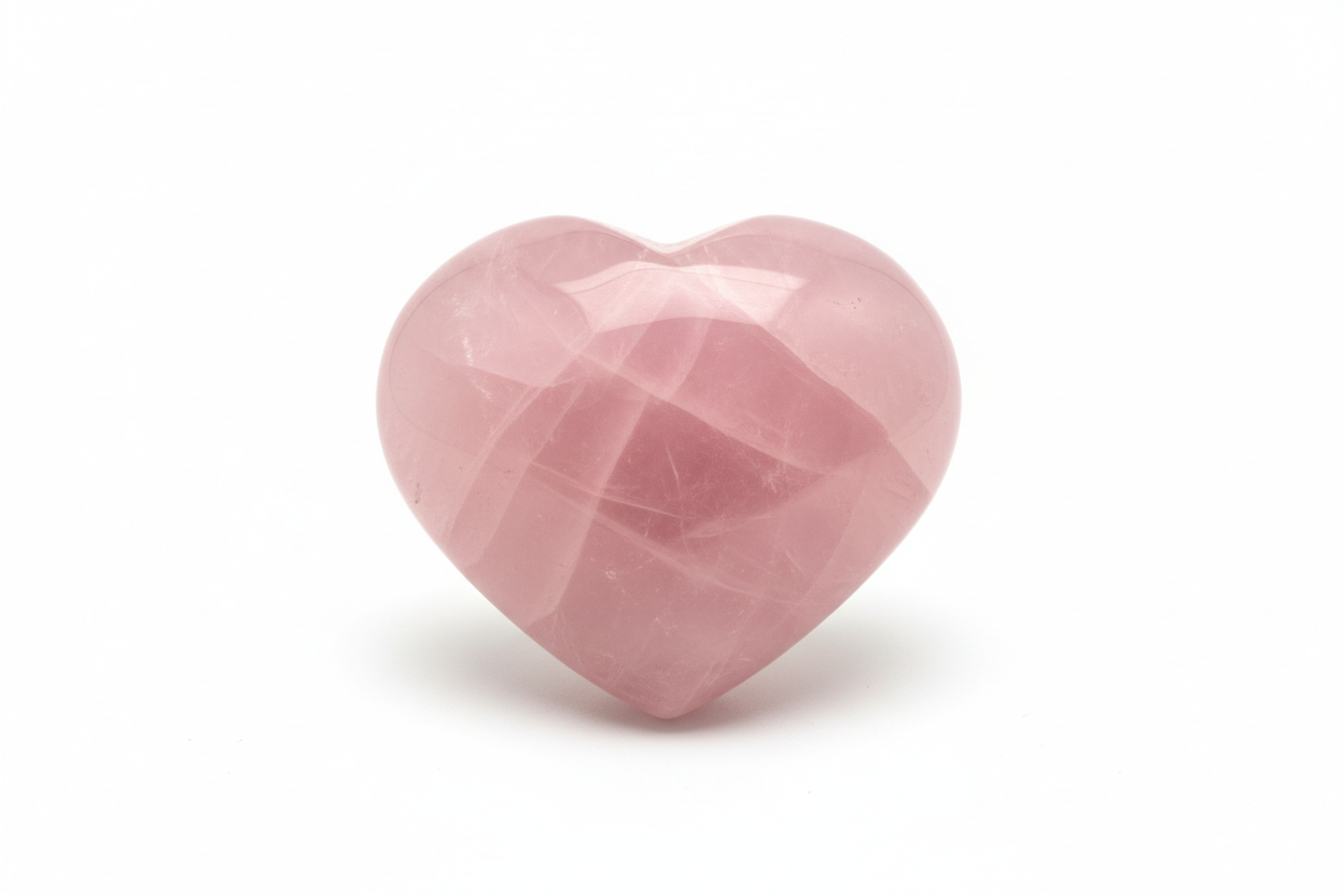 Rose quartz heart