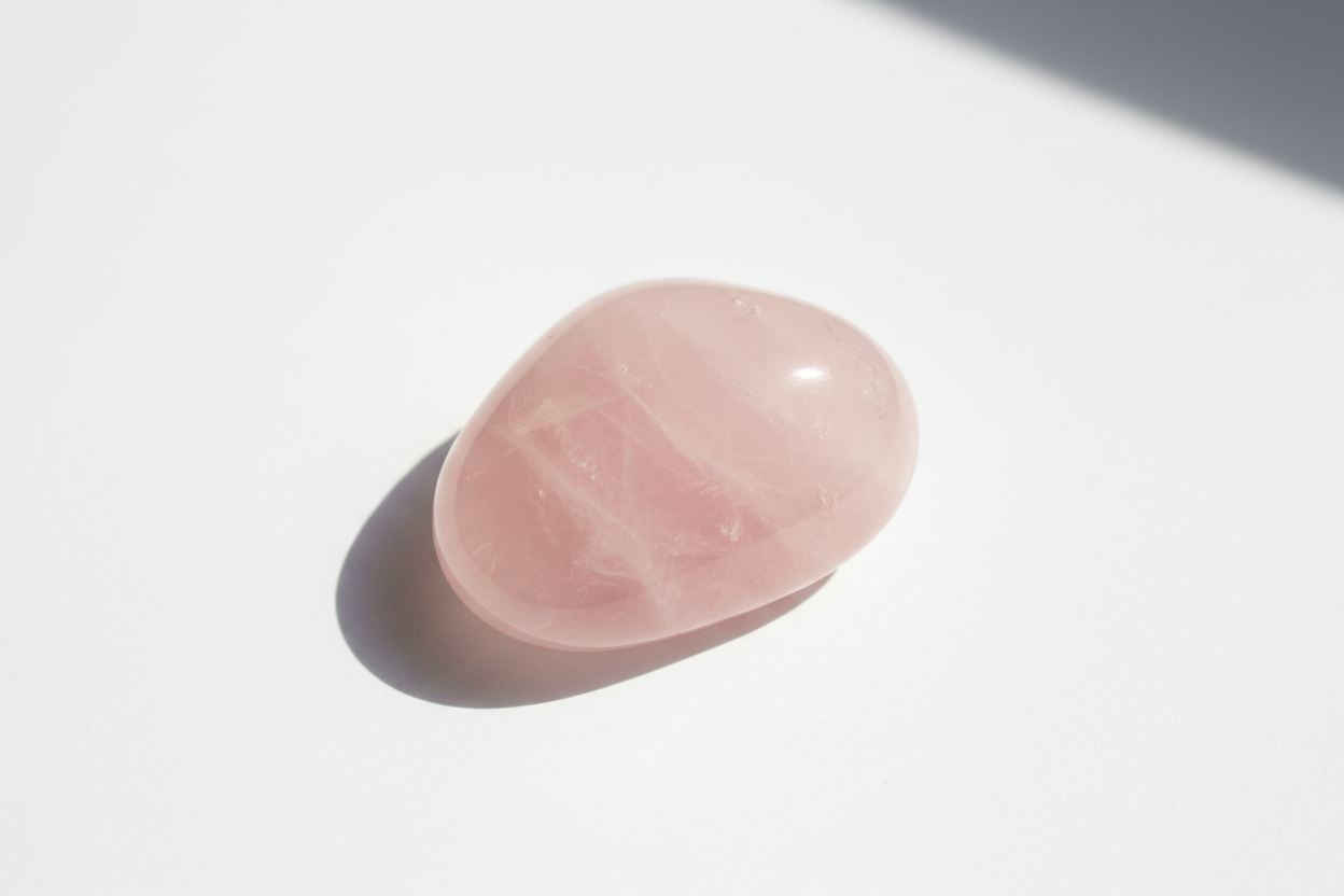 Rose quartz palm stone